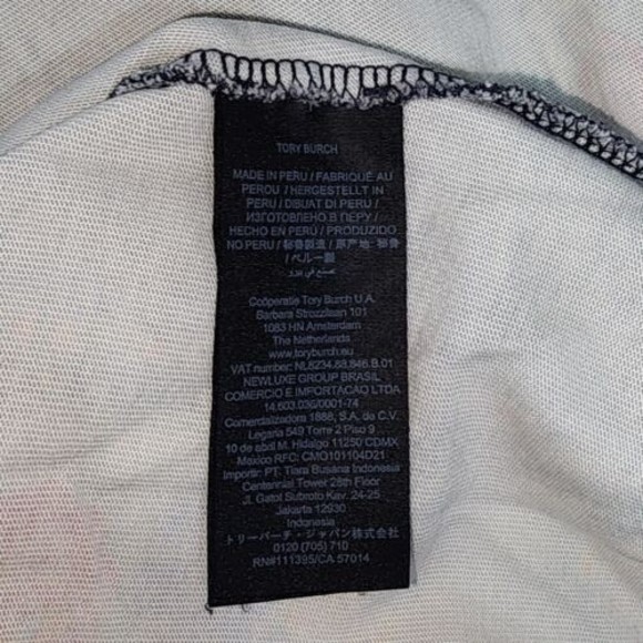 Tory Burch Medium Floral Print T-shirt Dress Navy Flower & Logo Print - Picture 16 of 16